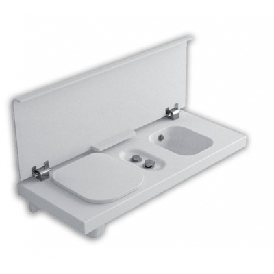 Hatria G-Full WC + bidet iroko L 140 cm + zásuvka bílá Hatria G-Full WC + bidet iroko L 140 cm + zásuvka bílá