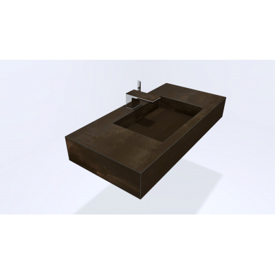 Verona umyvadlo závěsné Corten naturale, 80x48x16 cm Verona umyvadlo závěsné Corten naturale, 80x48x16 cm