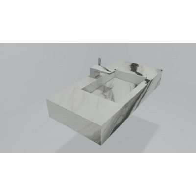 Verona umyvadlo závěsné Panda white lappato, 80x48x16 cm Verona umyvadlo závěsné Panda white lappato, 80x48x16 cm