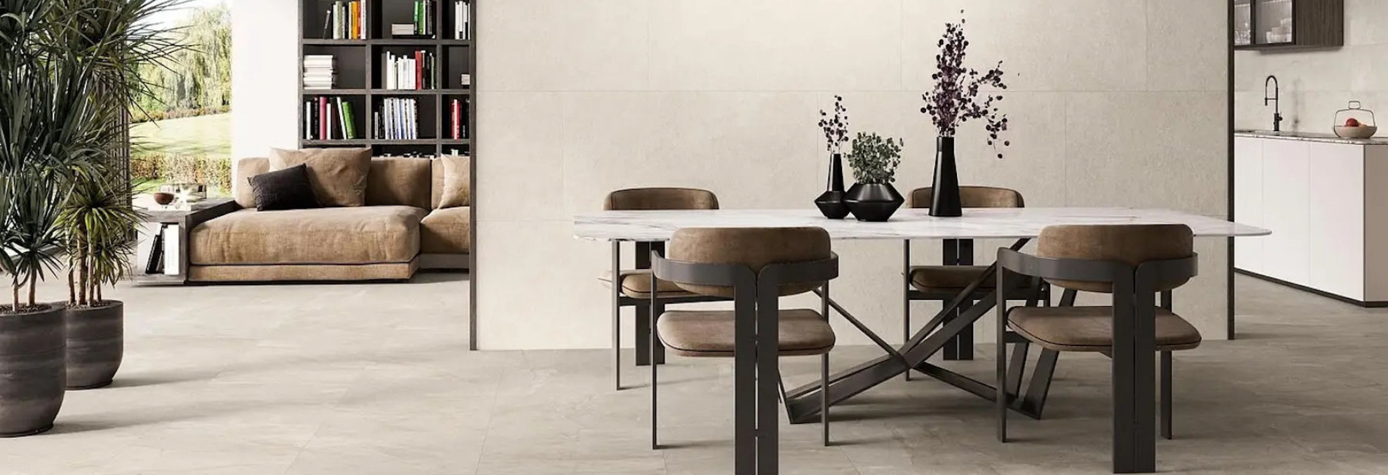 Interiér s dlažbou Luxury Stone od La Futura