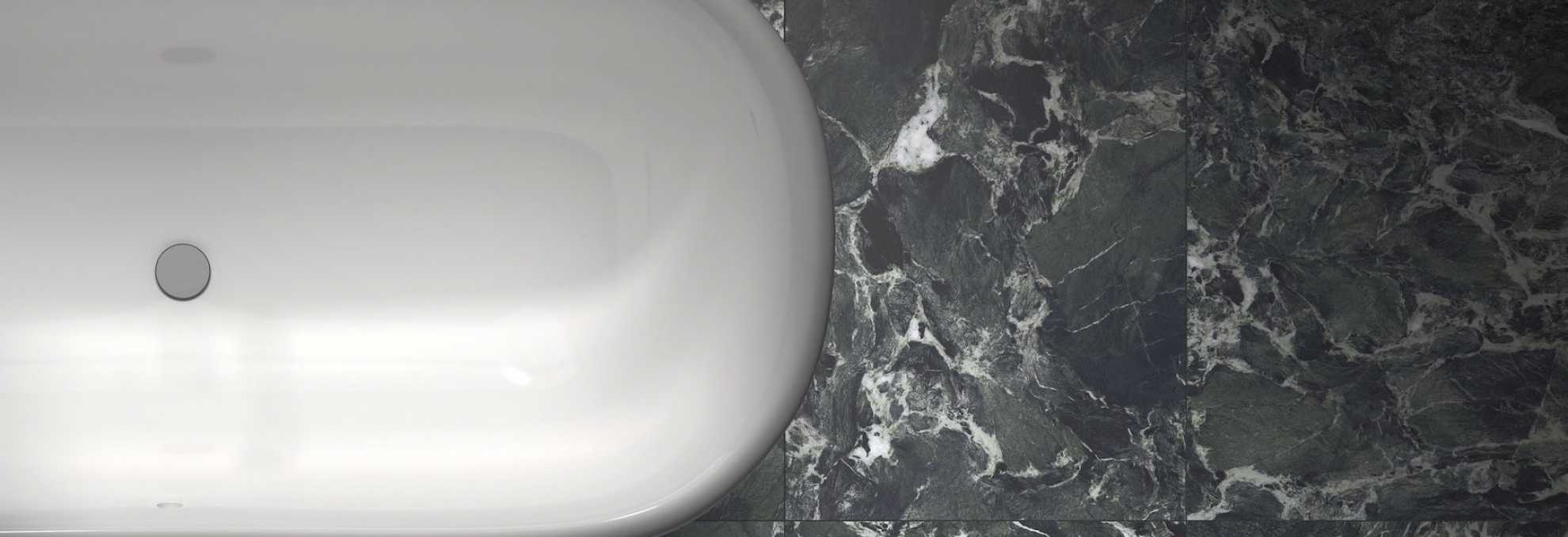 Moderní koupelna s dlažbou a obkladem Select v designu Green Aosta