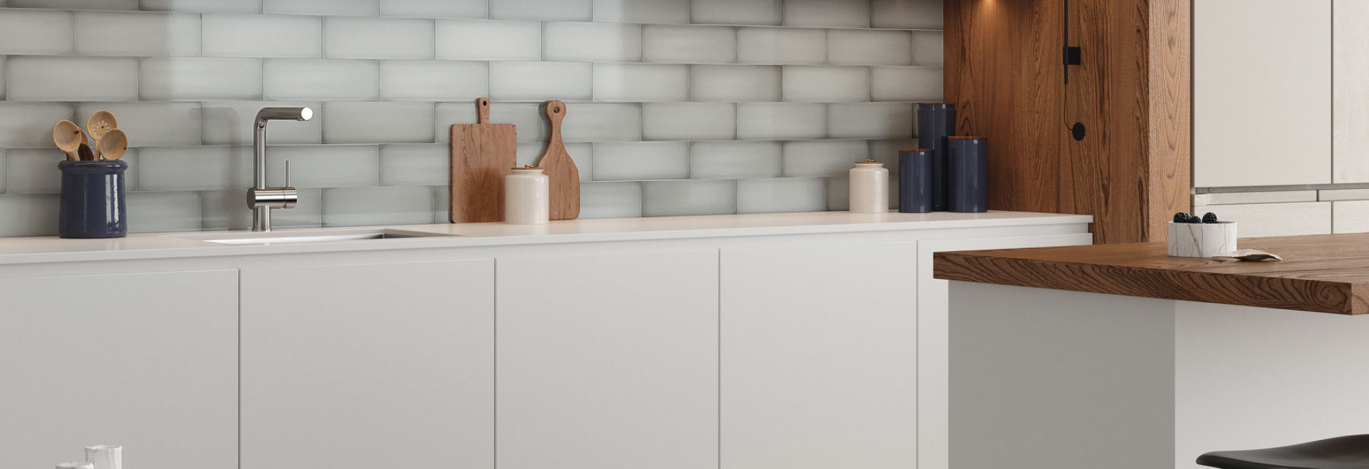 Interiér s keramickými obklady Slide od výrobce Iris