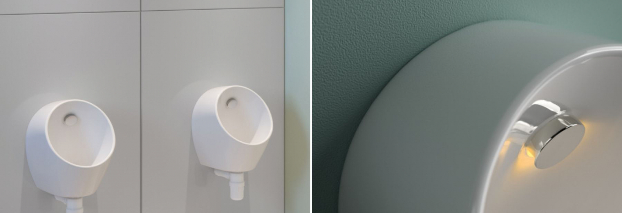 Pisoáry Sphero od Ideal Standard v moderní koupelně