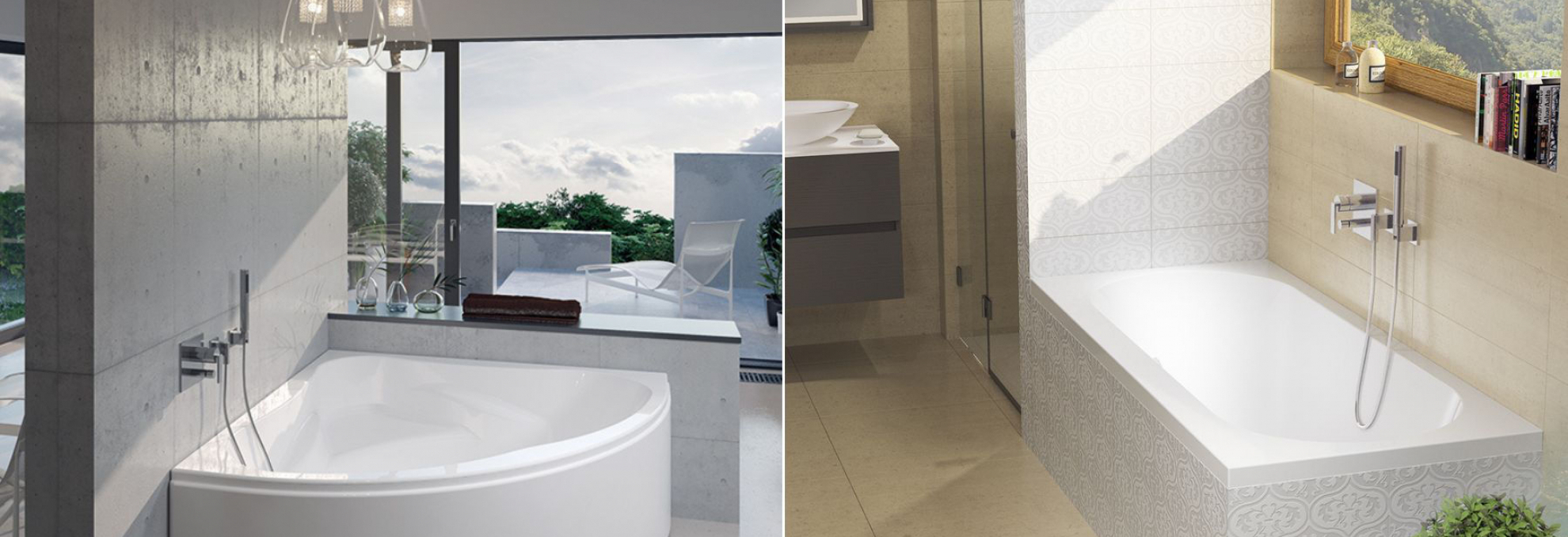 Vestavné vany značky RIHO pro moderní koupelny