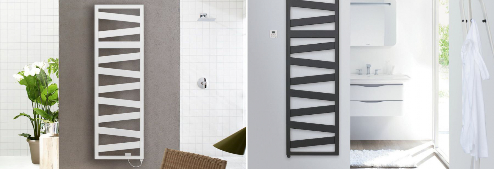 Designový radiátor Kazeane od Zehnder v koupelně