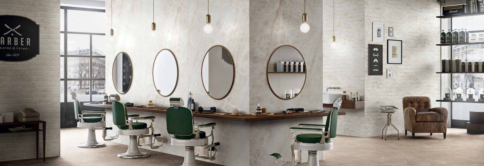 Kadeřnictví s obkladem a dlažbou Iconic Life od Florim