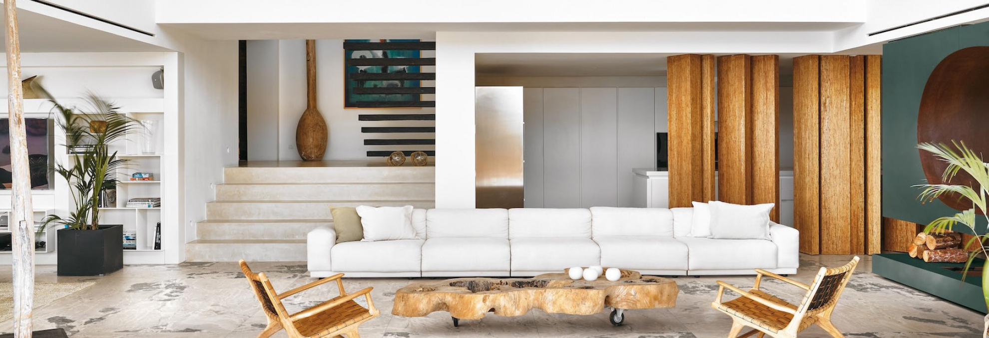 Obývací pokoj s keramickou dlažbou Onyx&More od Florim