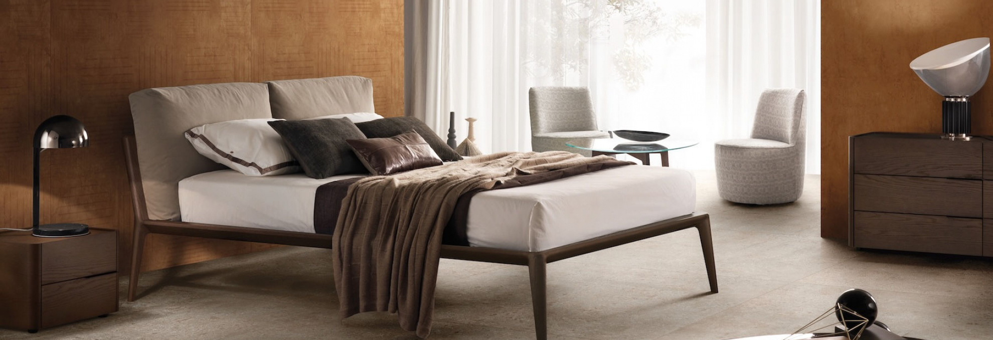 Ložnice s keramickou dlažbou Authentic Luxe od výrobce Florim