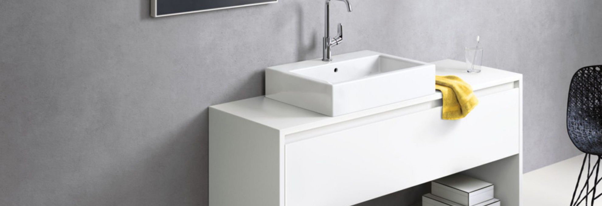 Koupelnové vodovodní baterie Focus od Hansgrohe v koupelně