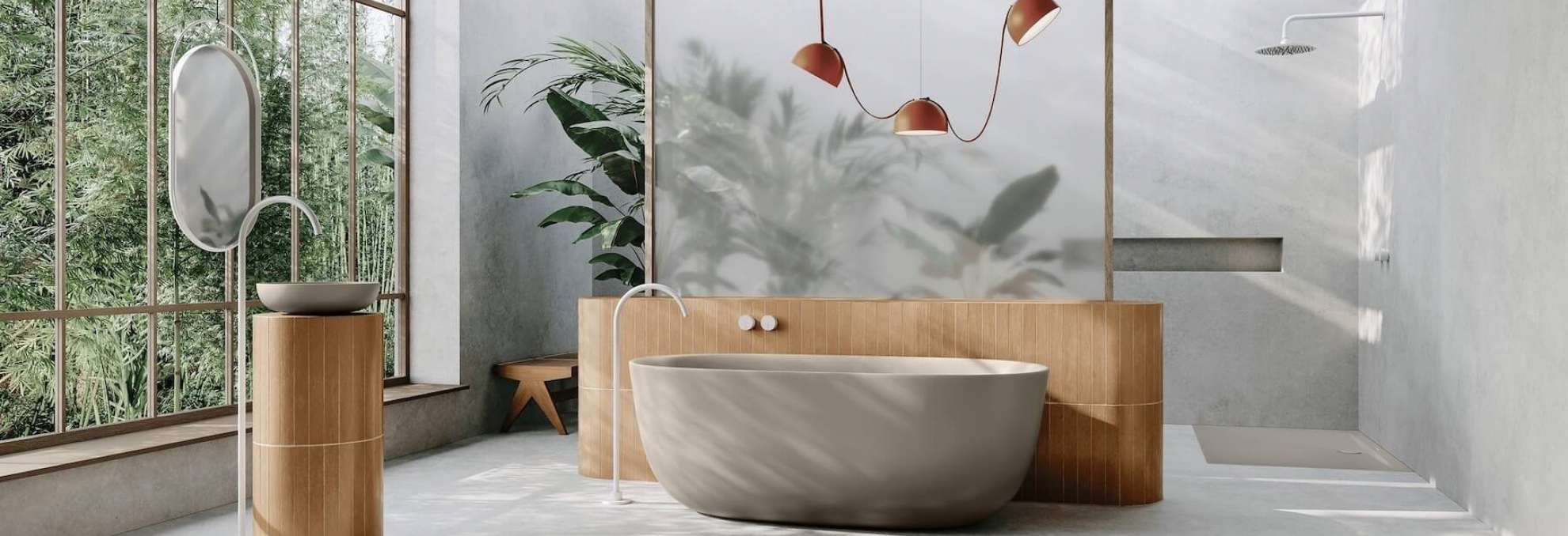 Koupelna v přírodním designu s vybavením od Kaldewei