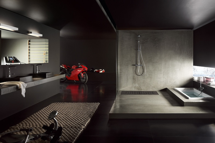 Chromové vodovodní baterie Nobili Likid v moderní koupelně