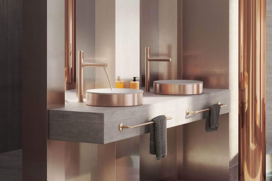 Umyvadla a vana AXOR Suite v moderní koupelně