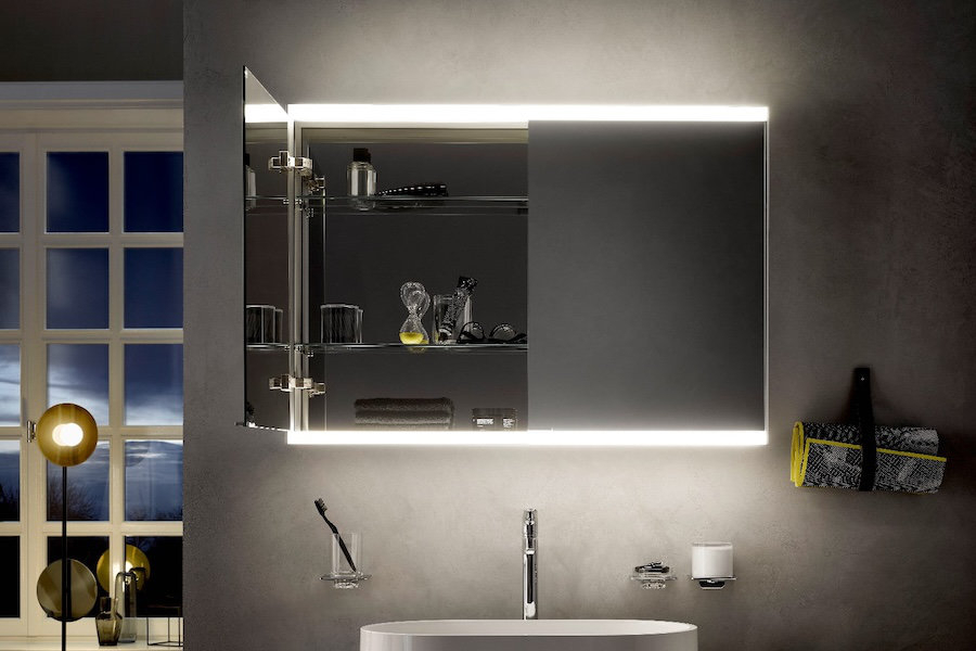 Zrcadlová skříňka Prime 2 od Emco v koupelně