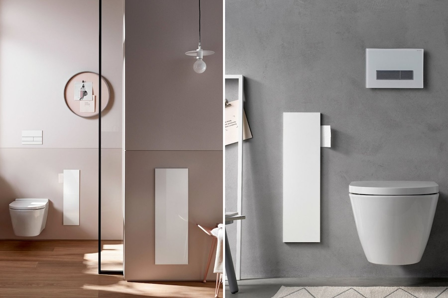 Zápustné moduly Asis Pure od Emco v koupelně