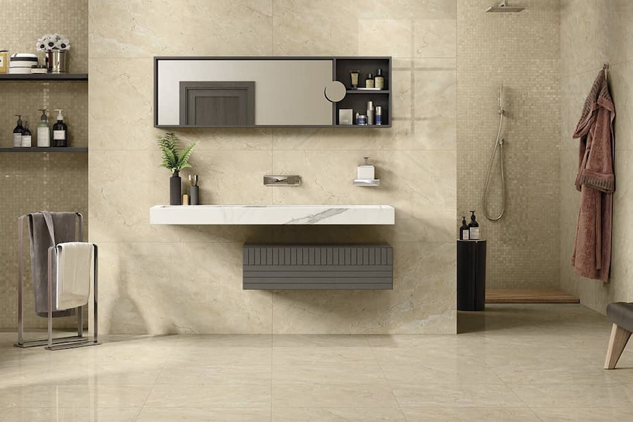 Koupelna s obkladem a dlažbou Select od FMG