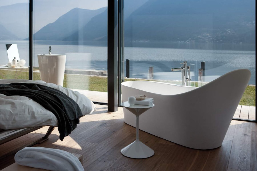 Koupelna se sanitární keramikou Palomba od značky Laufen