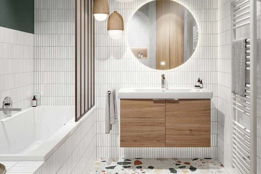 Sanita z kolekce Architectura od Villeroy & Boch v moderní koupelně
