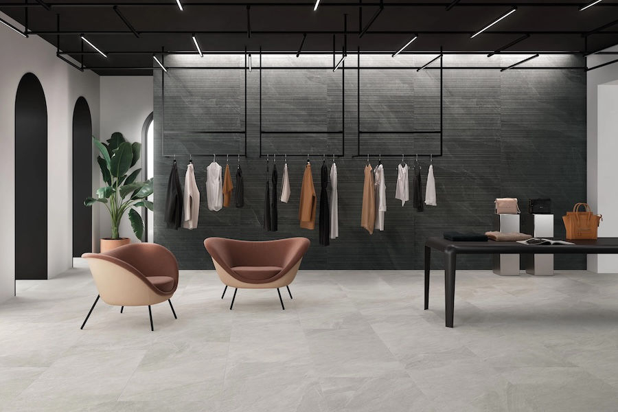 Obchod s keramickou dlažbou a obkladem Shale od Italgraniti