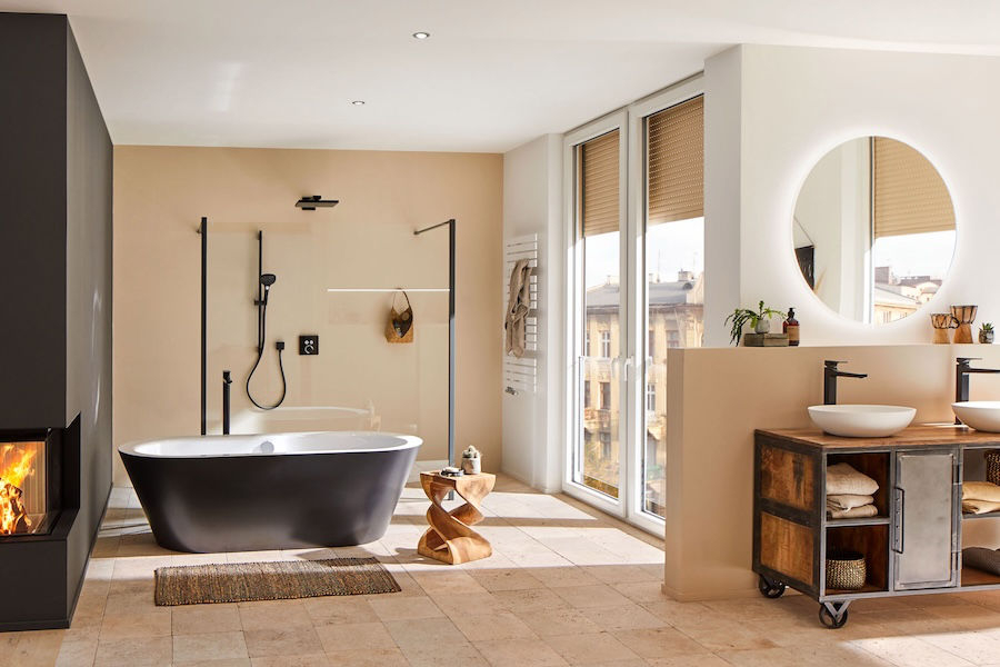 Povrchové úpravy FinishPlus od Hansgrohe v koupelně