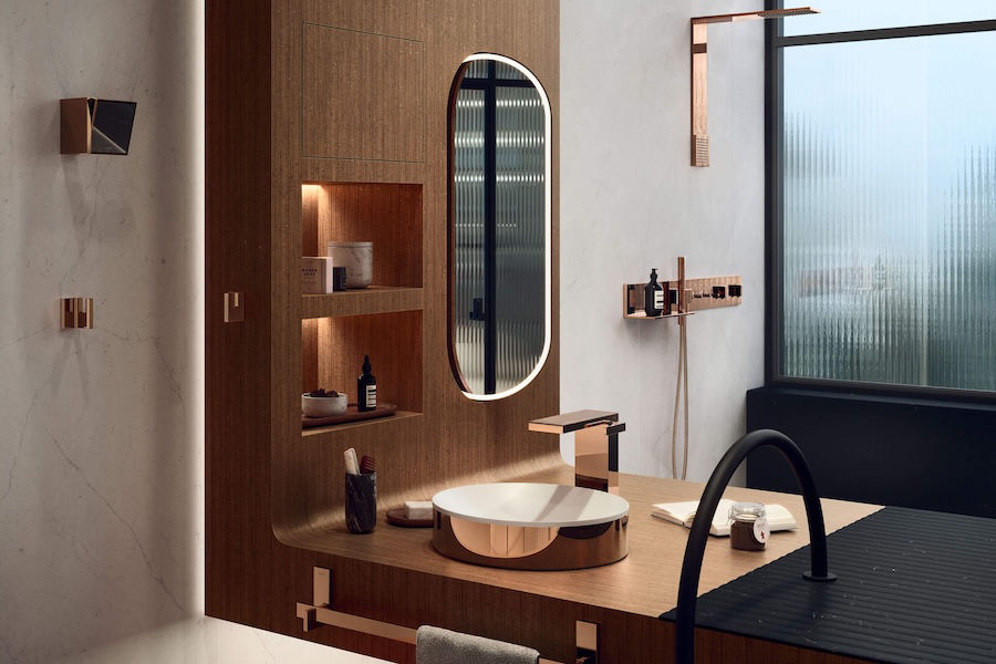 Sprchová kolekce AXOR ShowerComposition v elegantní koupelně