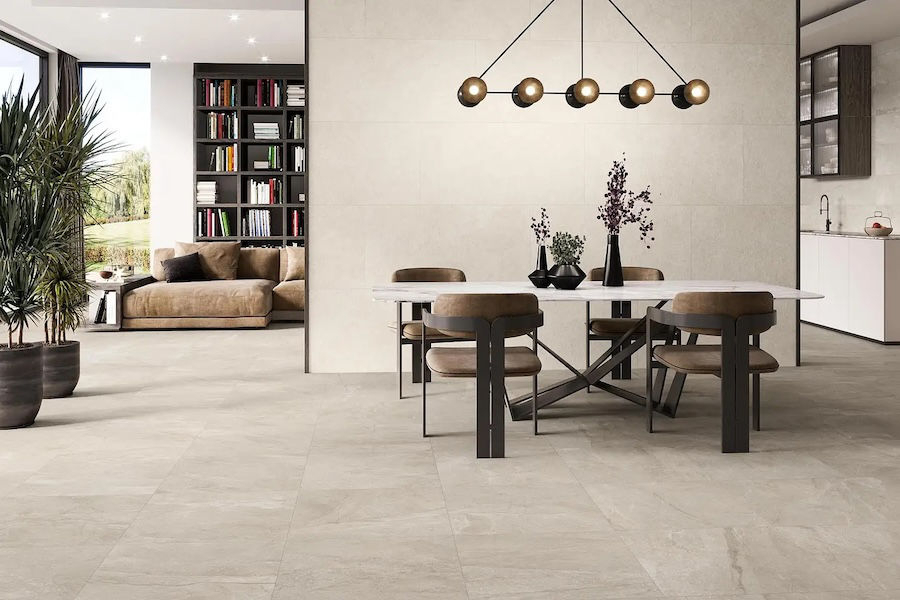 Interiér s dlažbou Luxury Stone od La Futura