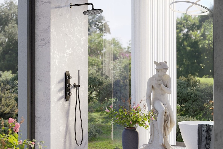 Kolekce vodovodních baterií Cameo od GRAFF v koupelně