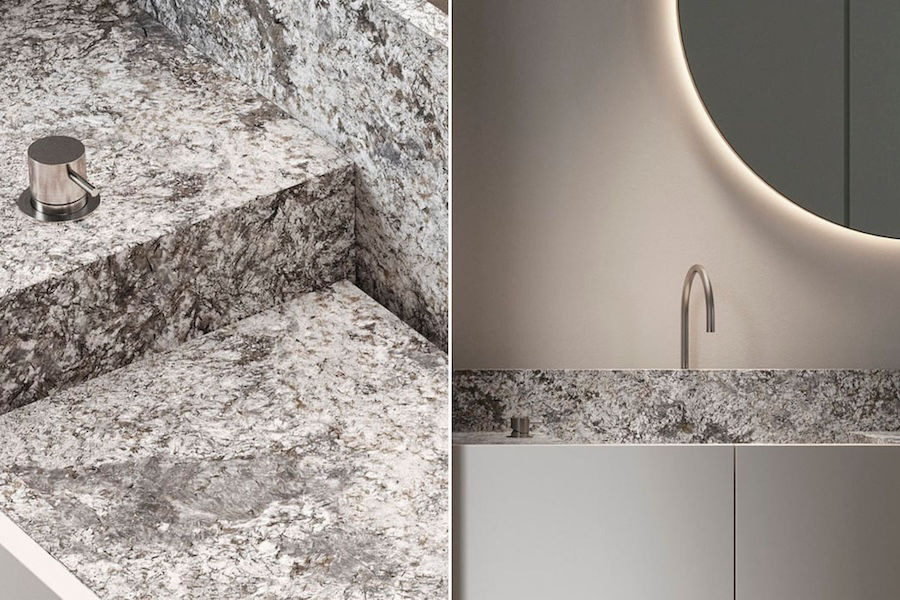 Koupelna s dlažbou a obkladem Graniti Maxfine od FMG