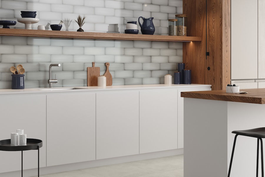 Interiér s keramickými obklady Slide od výrobce Iris