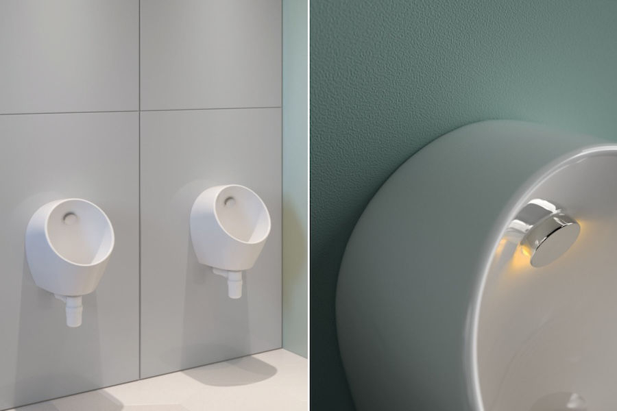 Pisoáry Sphero od Ideal Standard v moderní koupelně