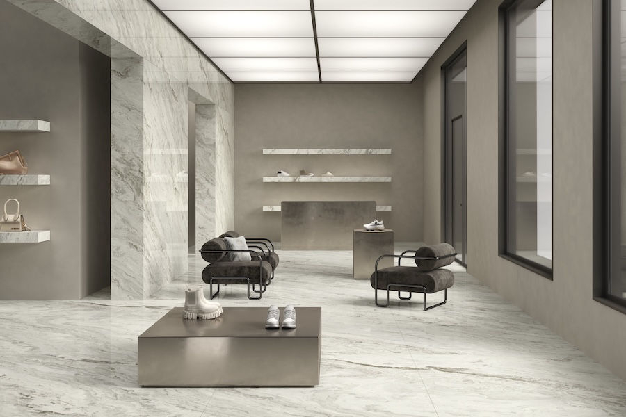 Obchod s dlažbou a obkladem Marmi Maxfine v designu Palissandro Blue