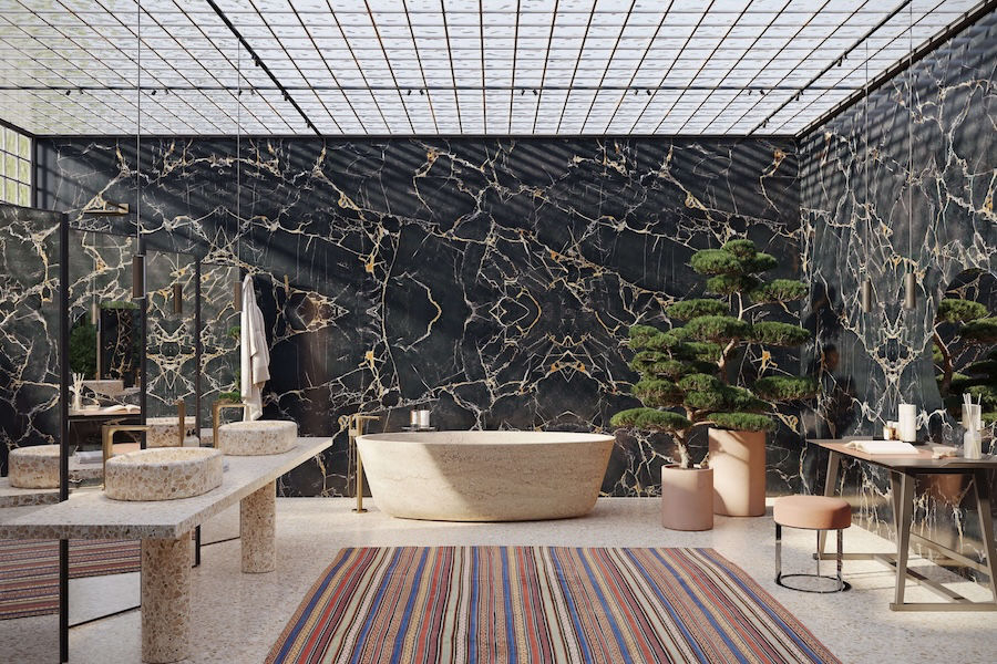 Kolekce vodovodních baterií Citterio C v hotelovém pokoji