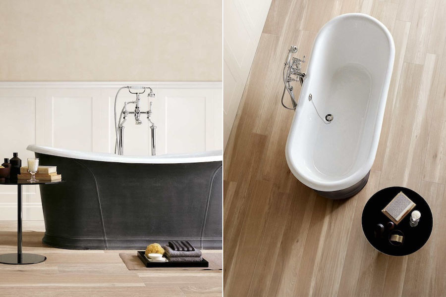 Keramická dlažba v designu dřeva Wooden Tile v koupelně