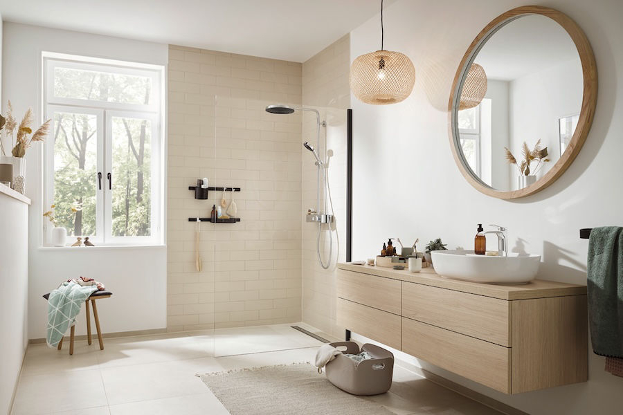 Koupelnový úložný systém WallStoris od Hansgrohe