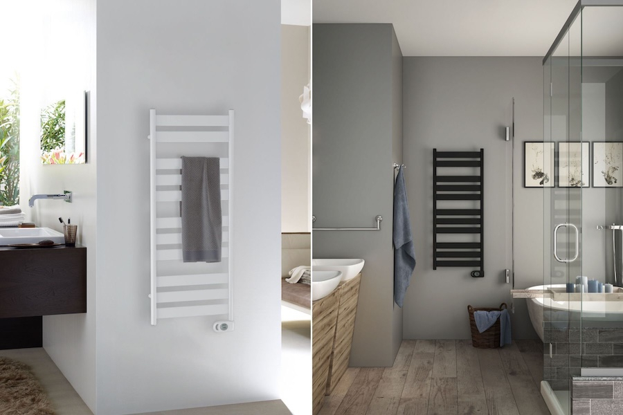 Elegantní radiátor Zehnder Zeta v koupelně