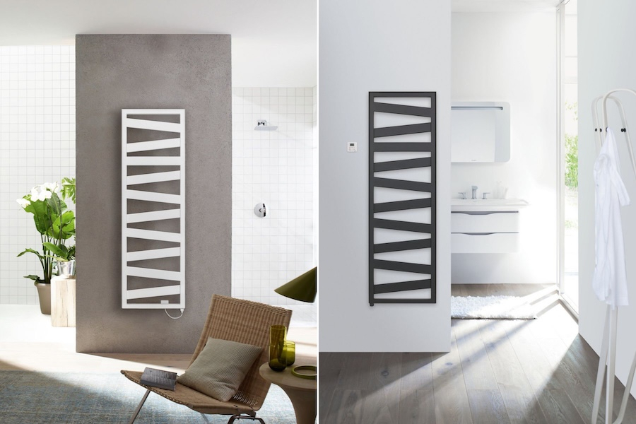 Designový radiátor Kazeane od Zehnder v koupelně