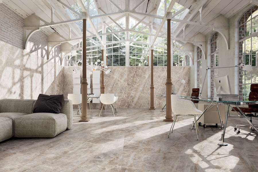 Kancelář s obkladem a dlažbou Iconic Life od Florim