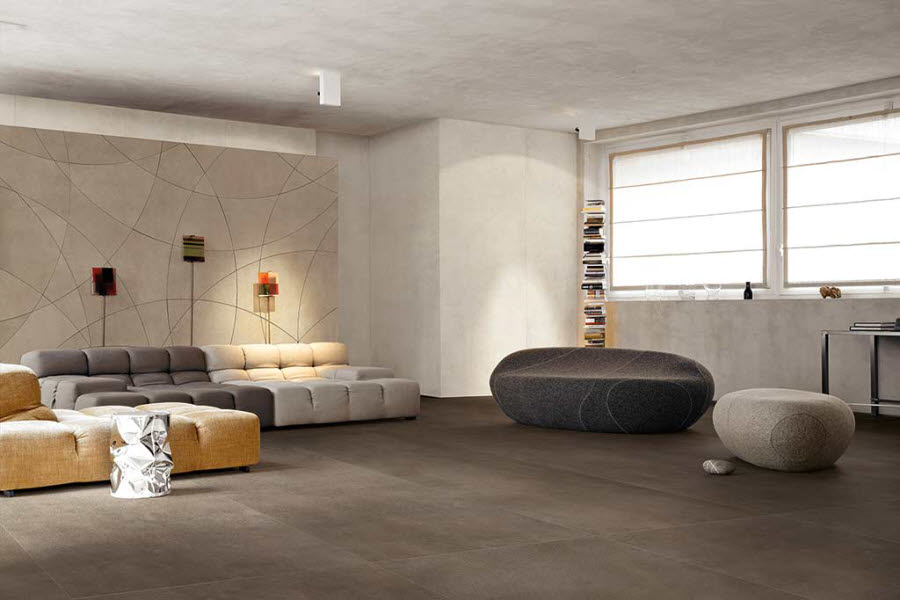 Dlažba a obklad Industrial v moderní vile