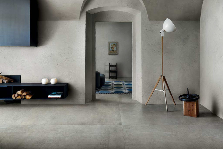 Dlažba Matières de Rex v obývacím pokoji