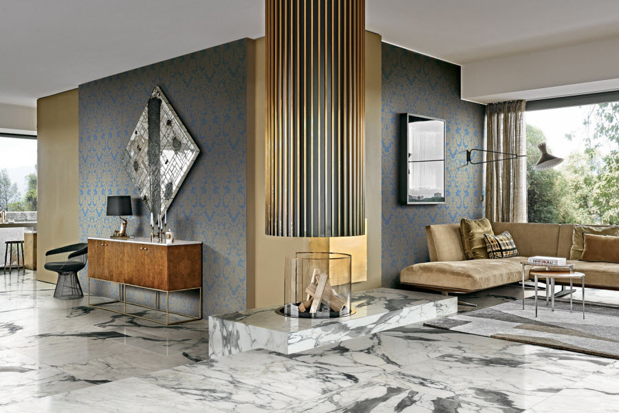 Obývací pokoj v designu bílého mramoru Les Bijoux de Rex