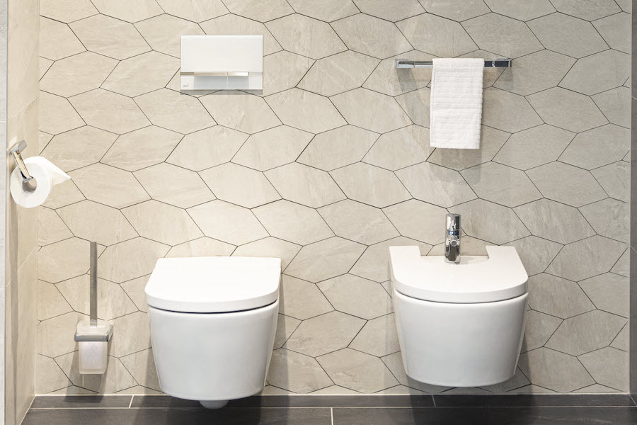 Preinciso v koupelně v rodinném domě