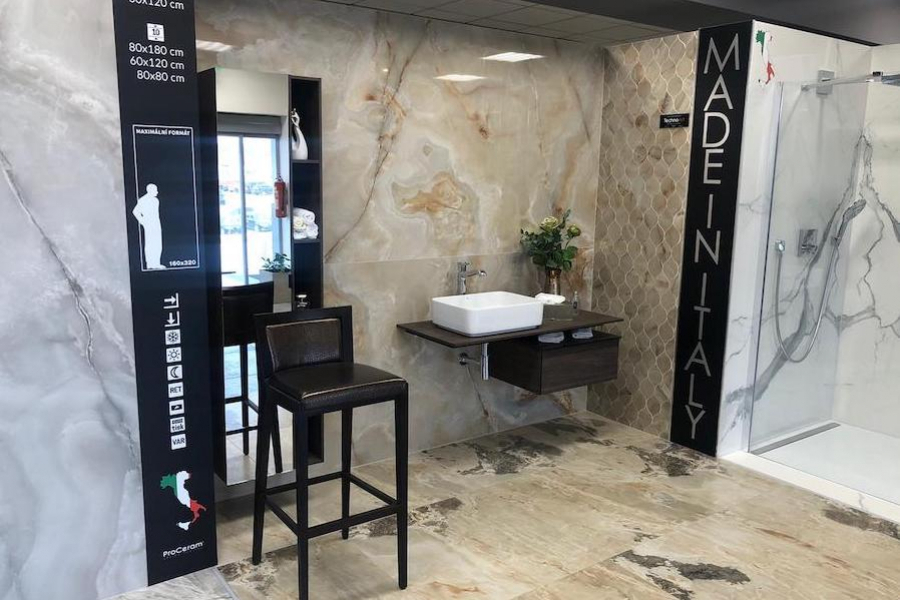 Mozaika Impulso ve vzorkovně ProCeram v Plzni