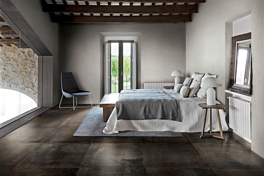 Dlažba Matiéres de Rex v ložnici