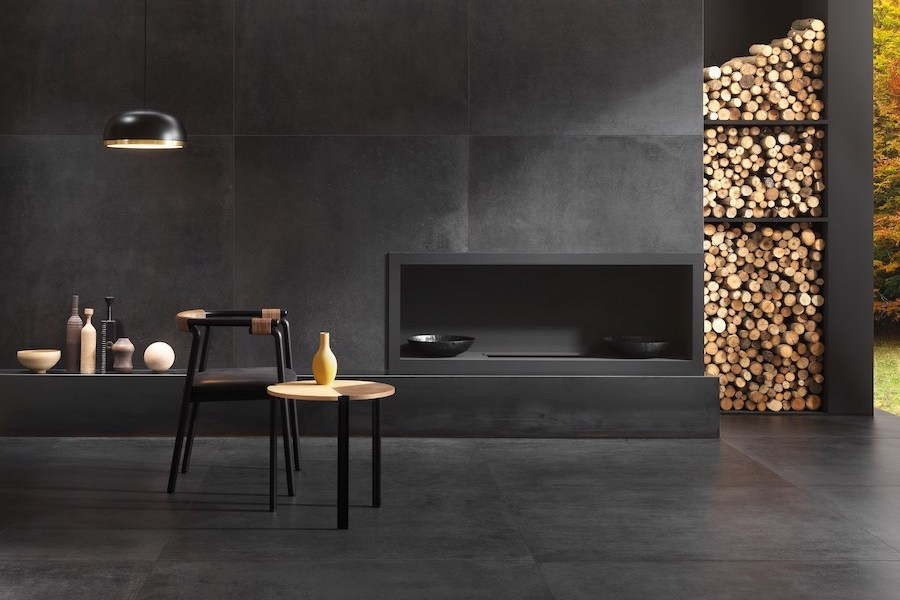 Obývací pokoj v designu kamene ze série Icone Bleu