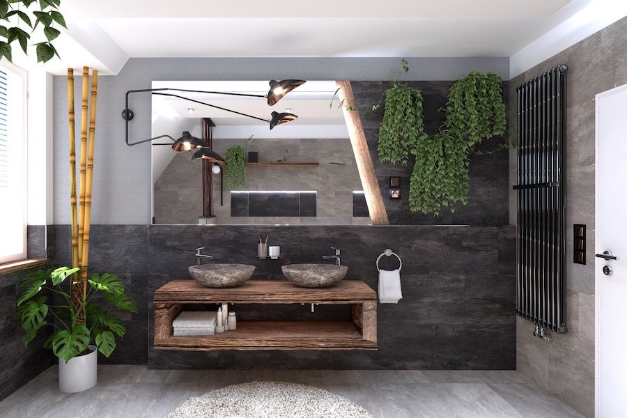 Vizualizace koupelny ze série Ardoise