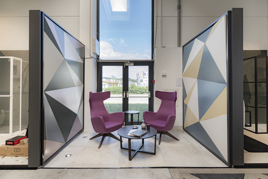 3D fasády vyrobené z obkladu Crayons of Cerim