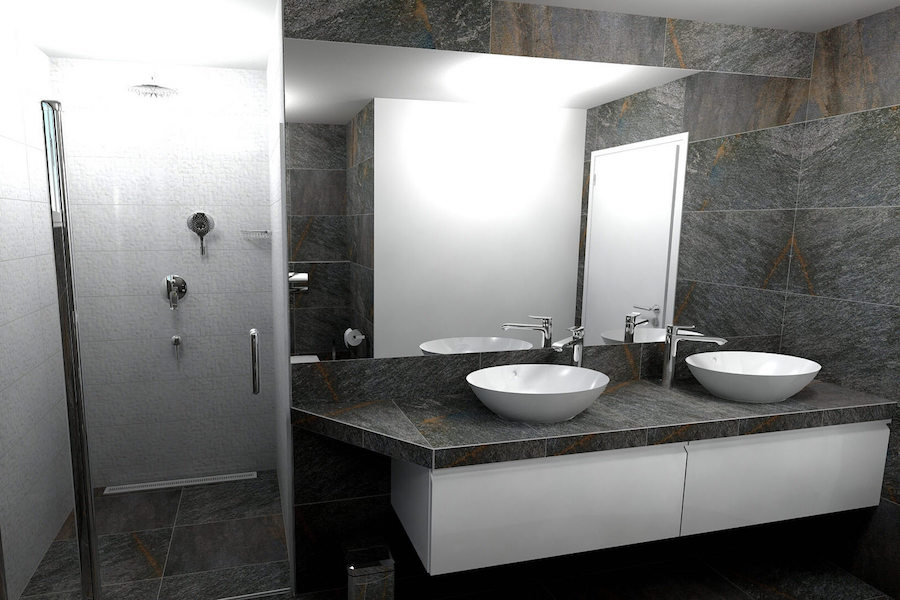 Vizualizace koupelny ze série Walks 1.0