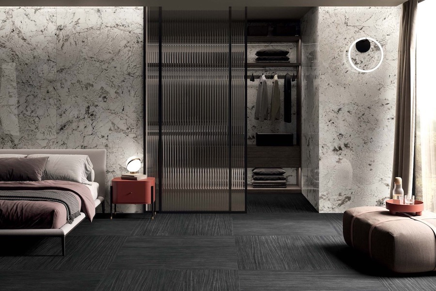 Ložnice a šatna s keramickým obkladem Nature Mood