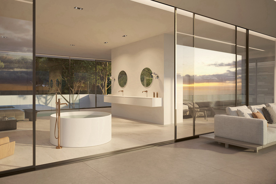 Vodovodní baterie Nobili Velis v barevném odstínu Red canyon