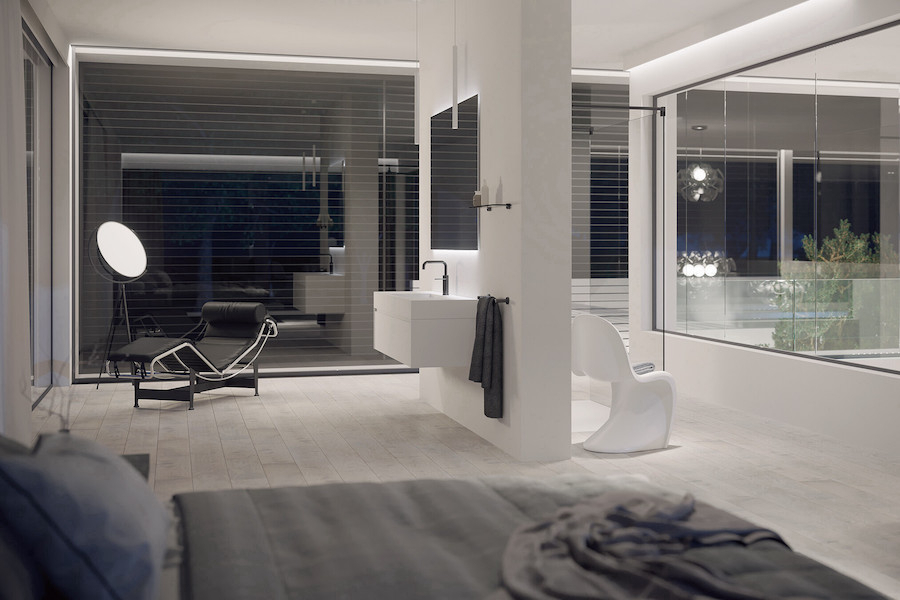 Vodovodní baterie Nobili Velis v tmavé barvě Diamond smoke