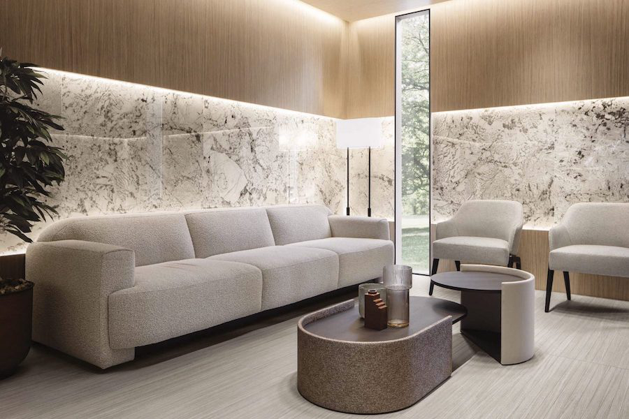 Obývací pokoj s keramickým obkladem Nature Mood